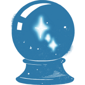 Ilustração bola de cristal